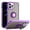 Purple, variant on For Apple iPhone 13 Pro 6.1 inch Impact Metal Ring Holder Stand Magnetic Car Mount Protective Hybrid Case Cover Green