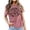 Pink, variant on Womens Graphic T Shirts Classic Fit Crew Neck Short Sleeve Basic Comfort Versatile Style Plain T Shirts For Women Size L