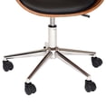 thumbnail image 3 of Allora Faux Leather Swivel Office Chair in Black, 3 of 4
