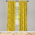 thumbnail image 4 of Ambesonne Botanical Window Curtains, Aster Daisy Blossoms Leaf, Each 28" W x 63" L, Earth Yellow and Marigold, 4 of 4