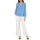 thumbnail image 2 of INSPIRAR CHIC Camisas de Manga Larga Estampadas de los Años 50 para Mujeres con Lunares de Corazón M Azul Claro, 2 of 7
