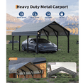 thumbnail image 6 of 10 x 15 FT Metal Carport,Heavy Duty Carport Canopy with Galvanized Steel Frame and Roof,Outdoor Car Tent Garage Shelter for Pickup, Truck, Boat and Tractor,All-Weather Material, 6 of 7