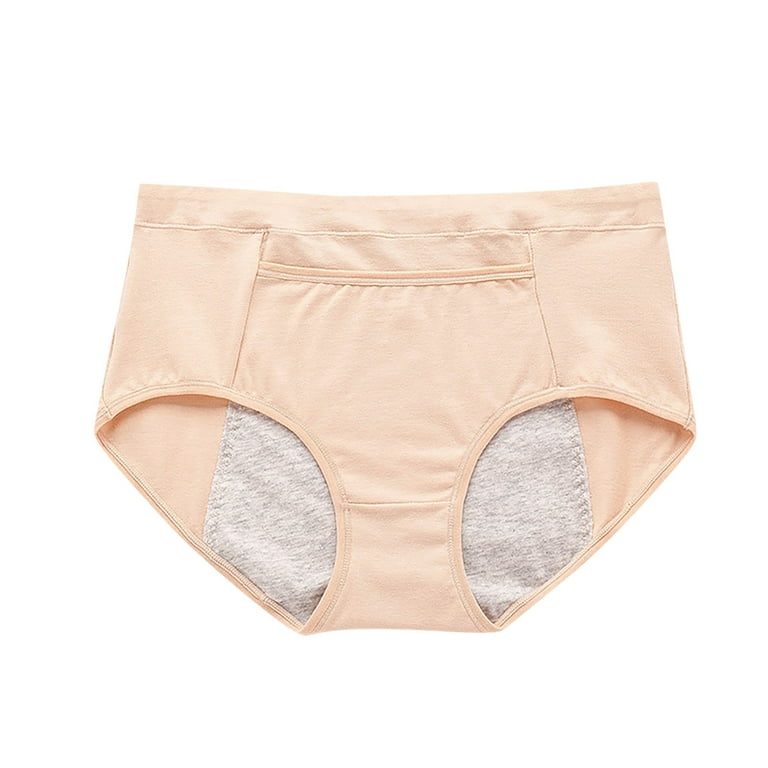 Lopecy-Sta Leak Proof Menstrual Period Panties Women Underwear Physiological  Waist Pants Savings Clearance Womens Underwear Period Underwear for Women  Beige 