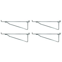 (4 Pack) Metal 8 Inch Shelf Bracket Garage Peg Hanger for 1/8"  1/4" Pegboard