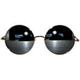 thumbnail image 2 of Round Sunglasses - (56mm) Gold Frame / Silver Mirror Lens, 2 of 8