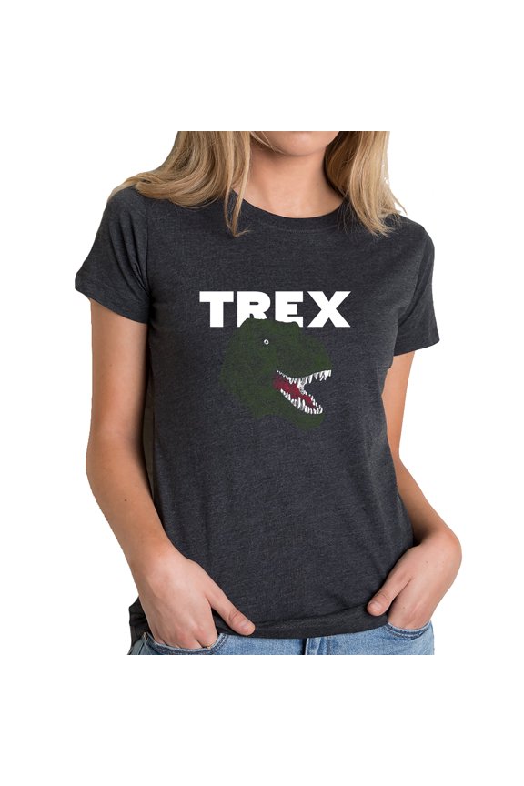 Women's Premium Blend Word Art T-shirt - T-Rex Head