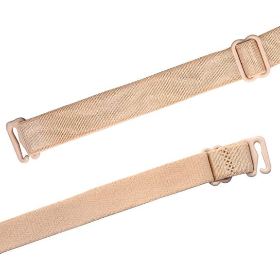 Victoria's Secret Adjustable Replacement Bra Straps Set: Beige with Beige Hooks
