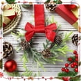 thumbnail image 3 of QualitChoice 6pack/lot Christmas Wreaths For Kitchen Cabinets Small Christmas Wreath Mini Size 6 Mini Flower Garlands And Ribbons. type+1 6pcs, 3 of 6