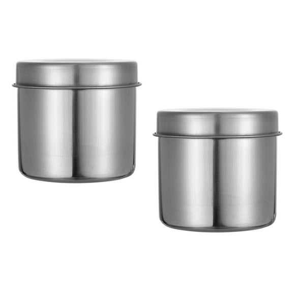 2 contenedores de almacenamiento de acero inoxidable para el hogar, para restaurante.