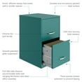 thumbnail image 3 of Space Solutions 18" Deep 2 Drawer Letter Width Vertical File Cabinet, Teal, 3 of 14
