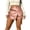 Rose Gold, variant on QHFBli Women's High Waisted Metallic Leather Wrap Mini Skirt Shorts Plus Size Cargo Skort