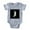 Heather Gray, variant on - Gothic Initial I - Cute Infant Baby Football Bodysuit