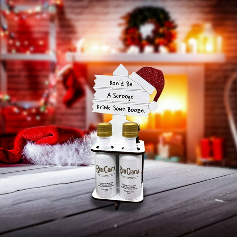 Nokiwiqis Christmas Wine Bottle Holder Cute Santa Hat Reindeer Wine Rack Stand Beer Carrier for Home Walmart