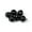 Black, variant on MATROOY 6pcs Diy Jewelry Accessories Baking Pet Bell Christmas Decoration Accessories-Coffee-22mm*18mm