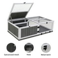 thumbnail image 5 of 43" Waterproof Turtle Cage with Dual-PVC Trays, Acrylic Sunning Panel, 2-Room Tortoise Habitat for Indoor/Outdoor Use, Solid Wood & Reinforced Mesh, Rest & Play Areas, 5 of 8