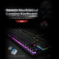 thumbnail image 1 of Amdohai Backlit Mechanical Gaming Keyboard Blue Switch 87 Keys Ergonomic Keyboard Suspended Keys with Hand Wrist(Black), 1 of 7