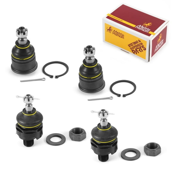 Metrix Premium Chassis Parts - 4 PC Front Upper & Front Lower Ball Joint Kit Fits 2001-2003 Acura CL, 1999-2003 Acura TL, 1998-2002 Honda Accord, Replacement K9643, K90492