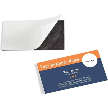 Bright Creations Self Adhesive Business Card Magnets with White Cards, Peel and Stick, Magnetic ...