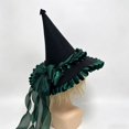 thumbnail image 5 of Hsqqdc Women Velvet Pointer Headwear Long Ribbon Bow Festival Party Masquerade Cap, 5 of 7