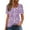 Purple, variant on Rezuofi 1 Pcs Womens Short Sleeve Tops Casual Asymmetrical Neck Cute Summer Shirts Button Loose Fit Business Dressy Blouses 2025