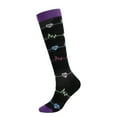 thumbnail image 1 of Unisex Multi Color Printed Sweat Wicking Breathable Sports Compression Socks Elastic Long Tube Design, 1 of 3