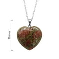 thumbnail image 2 of V3 Jewelry® 925 Sterling Silver with Natural Unakite Heart Pendant for Women, 2 of 3