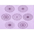 thumbnail image 1 of Ahgly Tapis Rectangulaire Lavable en Machine Orchidée Violet, 2 Pieds x 3 Pieds, 1 of 7