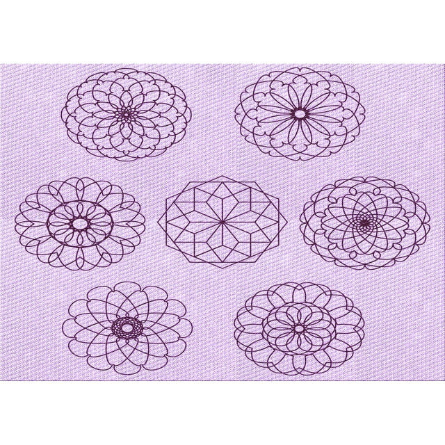 Ahgly Tapis Rectangulaire Lavable en Machine Intérieur Transitionnel Orchidée Violet, 7 Pieds x 9 Pieds