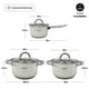 thumbnail image 3 of Bateria de Cocina Kaiserhoff-Queen Sense Acero Inoxidable Antiadherente Set 12 Piezas Plateado, 3 of 6