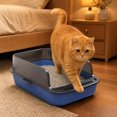 thumbnail image 6 of Semi-Enclosed High-Walled Cat Litter Box with Scoop (Anti-Scatter Design), 6 of 7