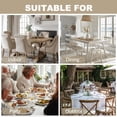 thumbnail image 6 of Hiasan Faux Linen Rectangle Tablecloth - 54 x 80 Inch Beige Wrinkle and Stain Resistant Washable Table Cloth for Kitchen Dining Room Holiday Table Cover for Party Dinner, 6 of 9