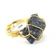 thumbnail image 1 of Granjero Gordo Anillo natural hecho a mano, envuelto con alambre de cobre de piedra natural, anillo de apertura ajustable negro, 1 of 5