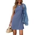 thumbnail image 1 of Vestido Sampeel 2025 casual de verano para playa, azul, talla M, 1 of 6