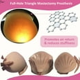 thumbnail image 6 of BIMEI Full-Hole Triangle Mastectomy Prosthesis Lightweight Women Bra Enhancer Inserts Silicone Breast form Shaper for Breast Asymmetry/Mastectomy,One Piece,BM4, 6 of 12