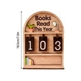 thumbnail image 2 of Wooden “Books Read This Year” Counter with 3 Digits | Reading Tracker Desk Decor for Book Lovers, Readers & Bibliophiles | Library, Study, Office Decorative Functional Bookmark, 2 of 8