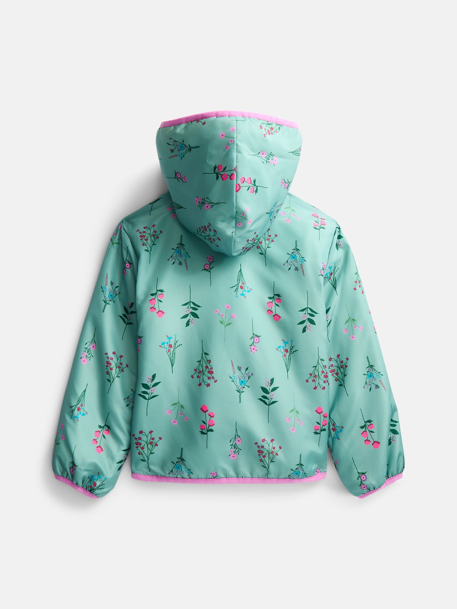 Wonder Nation Girls Reversible Faux Fur Hooded Jacket, Sizes 4-18 & Plus