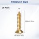 thumbnail image 3 of Uxcell Paquete de 25 Tornillos de Madera, M5 x 25mm Cabeza Plana Phillips de Latón, 3 of 6