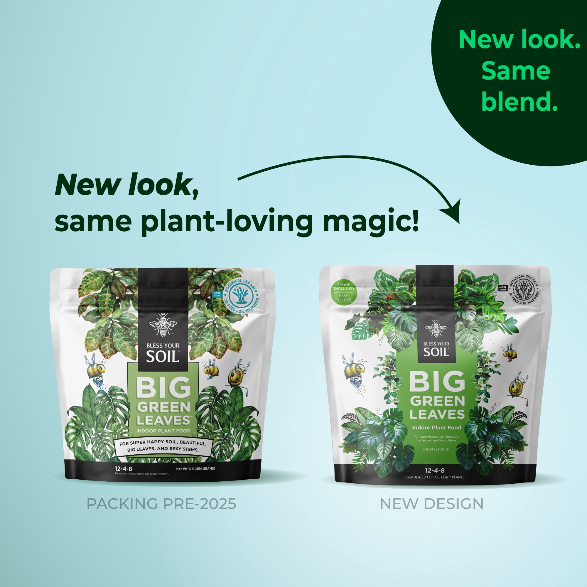 Big Green Leaves | All Purpose Houseplant Fertilizer, Indoor Plant Food (1LB)