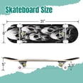 thumbnail image 2 of 31'' Complete Skateboard 7 Layer Canadian Maple Double Kick Deck Skateboards Halloween Skull Boho Gothic Sun Moon Phases Minimalist Skeleton Skate Board for Beginner Adult Gifts, 2 of 5