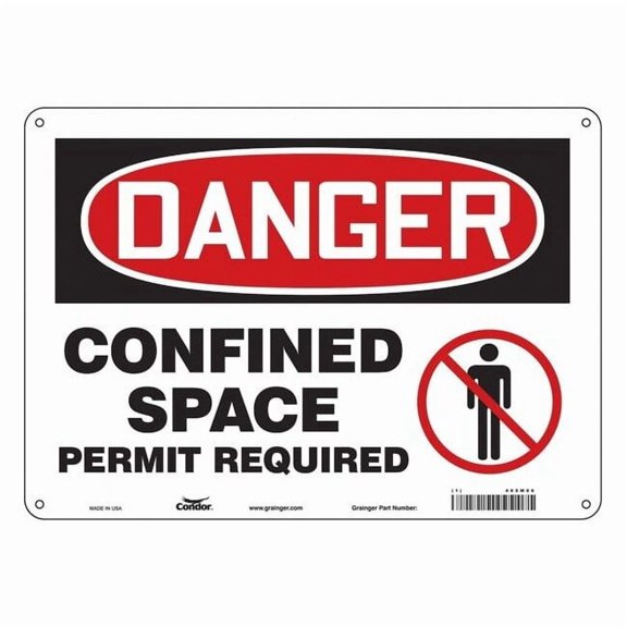 Condor Safety Sign,10 inx14 in,Vinyl 465M06