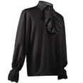 thumbnail image 5 of Men's Medieval Shirt Vampires Shirt Halloween Costume Shirt Man Renaissances Victorian Shirt Pirate Shirt for Party, 5 of 8
