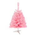 thumbnail image 4 of 3FT Unlit Artificial Christmas Tree for Holiday Decoration, Premium Hinged Spruce Green Xmas Tree with 800 Branch Tips and Foldable Plastic Stand for Home, Office, Party(Pink), 4 of 9