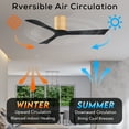 thumbnail image 3 of Matthews Fans - Irene-3H 3-Blade 52 Inch Flush Mount Ceiling Fan In Contemporary, 3 of 6