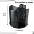 thumbnail image 4 of 2X Organizador Giratorio de Tazas y Tapas con 4 Compartimentos, Dispensador de Tazas de Café, Soporte para Almacenamiento de Vasos de Papel, para Encimera, Negro, 4 of 5