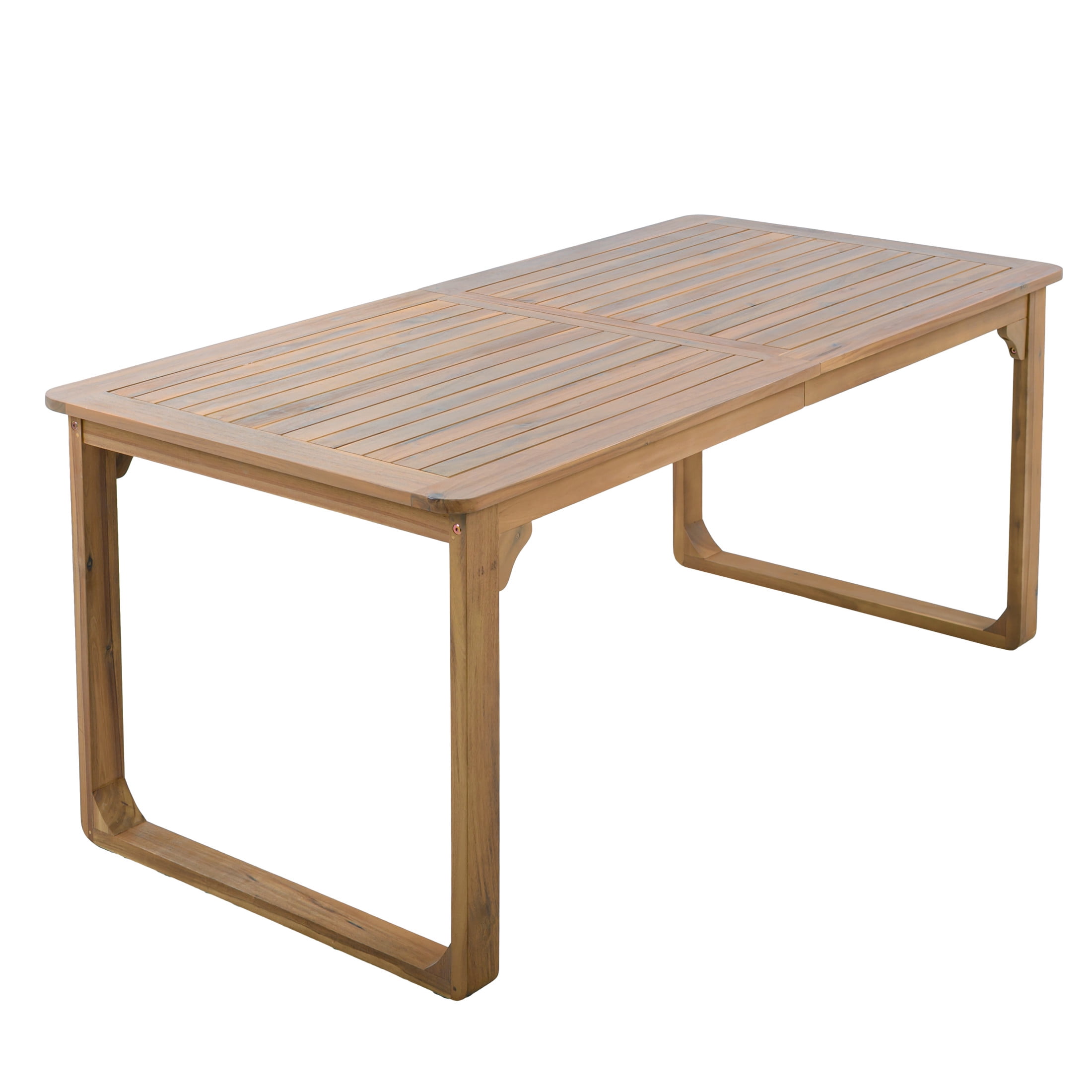 Christopher Knight Home 70.8" Minimalist Outdoor Acacia Wood Dining Table for 6-8 People, Light Teak