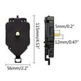 thumbnail image 5 of NEXAVKPR Quartz Pendulum Clock Movement Mechanism Long Shaft DIY Quartz Clock Motor Kit with 3 Pairs Hands and Pendulum Durable, 5 of 7