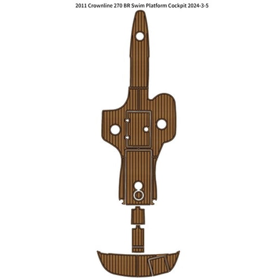 2011 Crownline 270 BR Swim Platform Cockpit Boat EVA Foam Teak Deck Flooring Pad