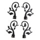 thumbnail image 3 of 4 Unids Cortina Decorativa Poste De Barra / Terminales De Varilla Termina Cabezales Tapas Kits De Varilla Negro, 3 of 7