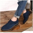 thumbnail image 3 of Men's Suede Lace Up Oxfords Classic Wing Tips Dress Shoes Casual Luxury Business Work Office Derby Shoes, 3 of 7