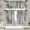 Painting Grey Brown, variant on Orange Kitchen Window Curtains Valance and Tier Set 36 Inch, Grey Beige Contemporary Rod Pocket Short Tier Curtain, Abstract Art Small Cafe Drapes for Kitchen Decor